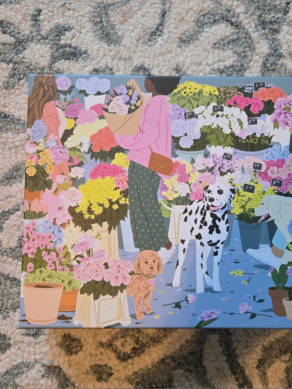 Galison Flower Market Dog Puzzle 1000 Piece